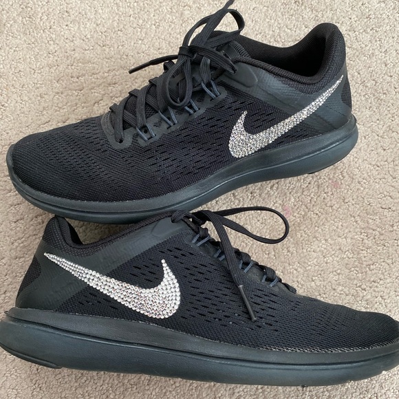 Custom Swarovski Crystal Nike Free Rn 6.5 - Picture 2 of 7